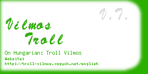 vilmos troll business card